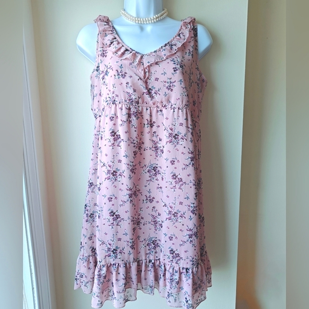 Vanity Pink Floral Sleeveless Sundress